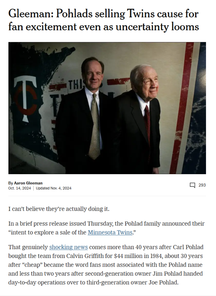 Minnesota Twins letter 5