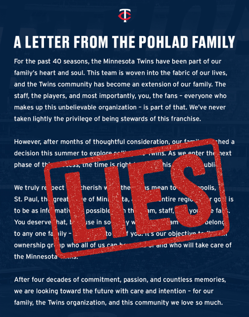 Minnesota Twins letter 7